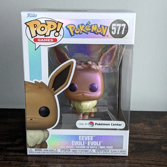 NEW Eevee Funko Pop Pearlescent Eevee Pokemon Center Exclusive Funko Pop 577 - Picture 9 of 9